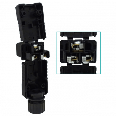 DHV Conector Hembra C19 Portátil 16A Negro para Sistemas UPS de elevada potencia