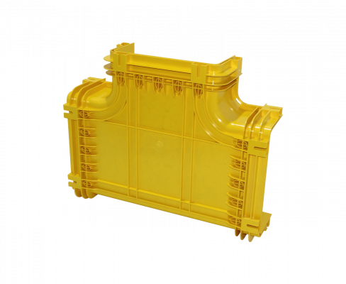 CCA-240-TH 240x100mm Derivación en Te Horizontal Amarilla PC+ABS LSZH Hembra