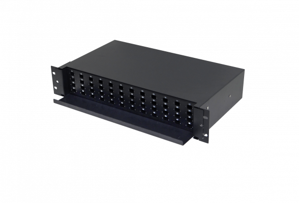 CFR48CL-D LINKMADE Panel-Deslizable 48-conectores-SC 96-conectores-LC Bastidor-Fibra-Óptica 2U requiere-Adaptadores 48-Fusiones