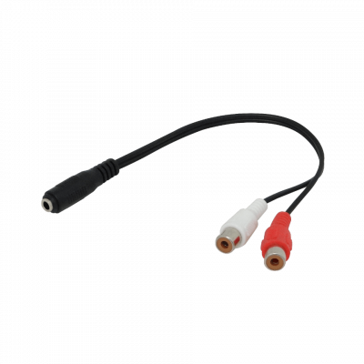 AUDIO-HRH 3,5mm-H 2-RCA-H 15cm 0,15mt Hembra-Hembra Cable Plug-RCA Phone-1/8-H