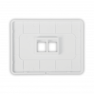 UFP2W UI 1-unidad Blanco 2-Keystone Horizontal Faceplate Pintable 118x88mm