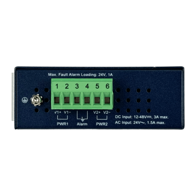 IGTP-805AT Planet Convertidor de Medios Industrial 1-Puerto 1000-PoE y 1-SFP para Riel-DIN requiere-Fuente