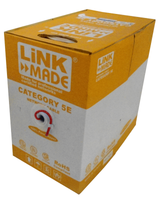 CBL-UR3 LINKMADE BOBINA UTP ROJO CAT5E COBRE 300 METROS CONDUCTOR ÚNICO