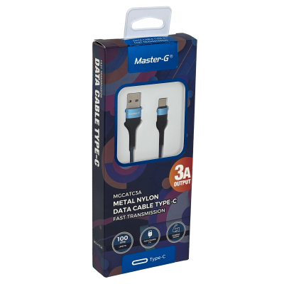 AC1-M MASTER-G 100cm USB-A USB-C 3A 1mt Cable MGCATC3A