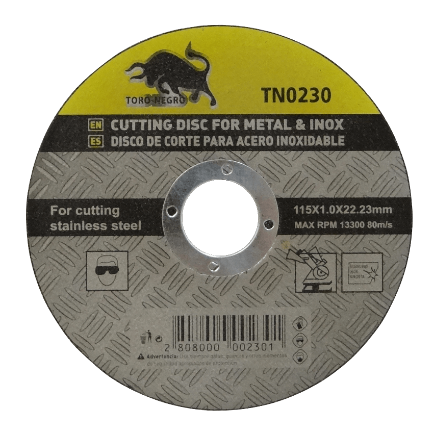 MET4-16 115mm 1,0mm 22,23mm Hoja Cortadora de Metal 13300rpm 80m/s