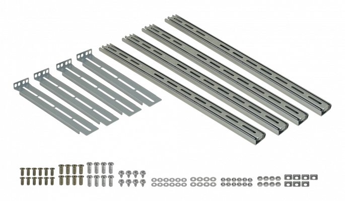 RIEL-1U. 1U Fondo-490-750mm Riel de Rack deslizable-450mm Soporta-30Kg