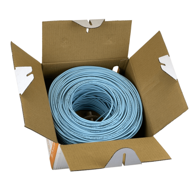 CBLL-UA LINKMADE LSZH Azul CAT6 UTP 300 metros Conductor sólido de cobre Bobina de cable fabricada en Taiwán