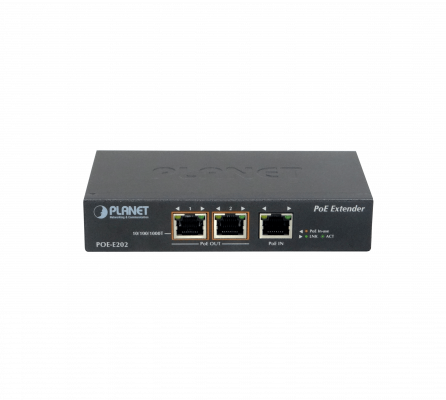 POE-E202 PLANET POE+at 1ent-2sal Switch no-Gestionable 3-1000 req-PoE 48-57V 36W