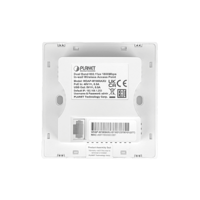 WDAP-W18 PLANET 1800AX 1-1000 2,4/5GHz 600/1200mbps USB-C 1800AX Punto de Acceso WIFI6 de Pared