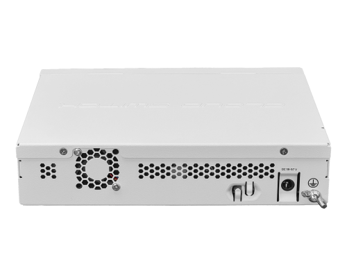 CRS310-1G-5S-4S+IN MIKROTIK Licencia nivel 5 Cinco puertos SFP Cuatro puertos SFP+ de 10 Gigabits Un puerto Gigabit Ethernet con PoE de entrada Alimentación por conector DC Incluye adaptador de 24 voltios Switch gestionable