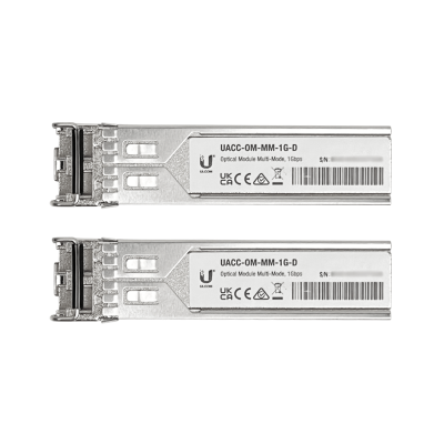 UF-MM-1G UBIQUITI Par de Transceptores SFP Multimodo 1,25Gbps 550m 850nm Doble LC DDM UACC-OM-MM-1G-D