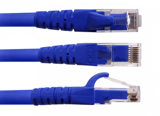 CP6A-50L LINKMADE Cable Patch Multifilar Cat6 U/UTP Azul LSZH de 5 Metros Inyectado