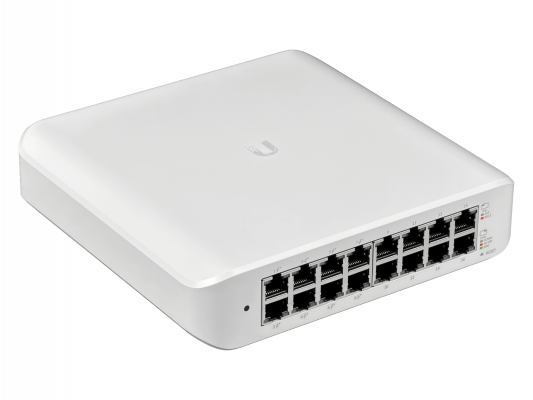 USW-LITE-16-POE UBIQUITI Conmutador de Escritorio 45W-total 16 Puertos-1000-8-PoE+48af/52at requiere-UniFi