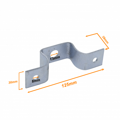 PERCHA Accesorio de montaje tipo ménsula compatible con modelos CCA-30x, CCA-40x y CCA-50x, dimensiones 125x39x30mm, altura 39mm, rosca M12