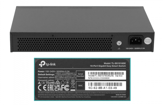 TL-SG1016DE TP-LINK 16-1000 Switch Easy-Smart Rack Semi-Administrable
