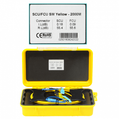 BOB-2CF 2km 9/125 SC/UPC-FC/UPC G652 Monomodo SM SX 2000m Carrete de Lanzamiento