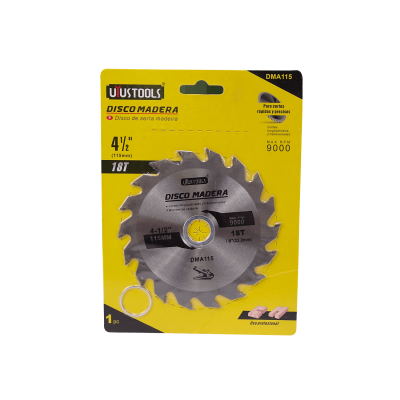 MAD4-18T UYUSTOOLS 115mm 18T 22,2mm Hoja Corte Herramienta Madera Carburo DMA115