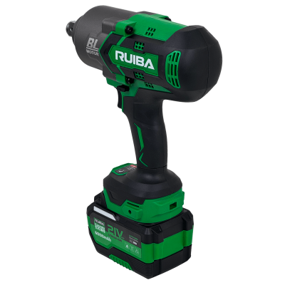 LLAVE-900 RUI Destornillador de impacto sin cable 3/4 pulgadas 19mm + 2 Acumuladores de iones de litio 21V 4Ah