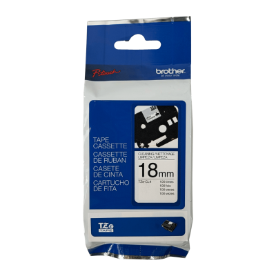 TZE-CL4 Cinta de limpieza BROTHER 18mm x 2,5m, 100 aplicaciones, compatible con PT-E300VP/D600VP/E550WVP