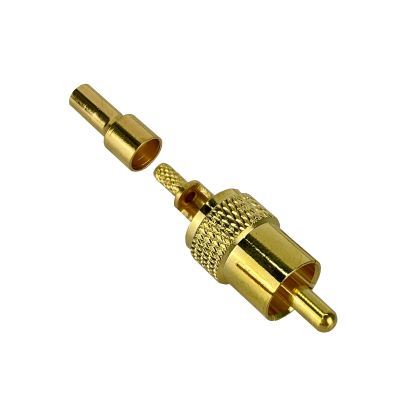 CM1C Conector Coaxial Engarzable RCA-Macho RG316 CA100 RG174