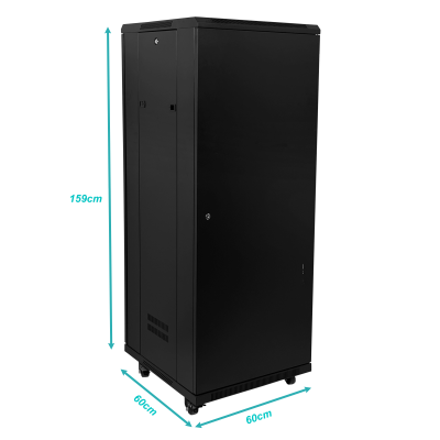 RK32-6L LINKMADE Rack de Piso con Vidrio 32U/140cm 600mm Ancho 60cm Fondo con PDU y Ventilación