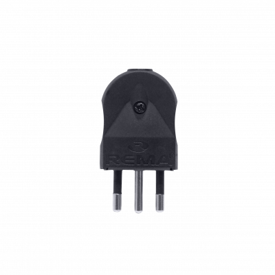 EMV2T REMA 2P+T Negro 10A SEC-49028 Enchufe Macho Volante con-Tierra