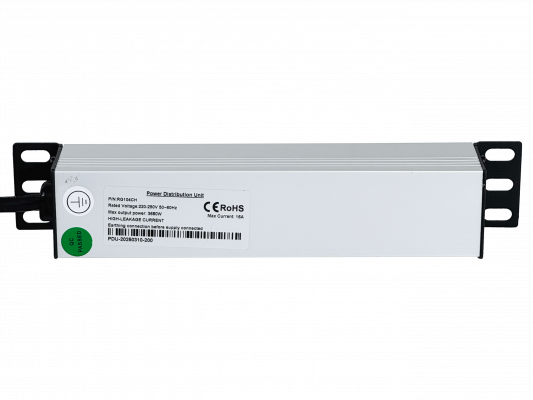 RG104CH Unidad de Distribución de Energía 16A Tomas 4-Hembra-CH/Schuk in-Schuko Bastidor-10-pulgadas cable1,8m