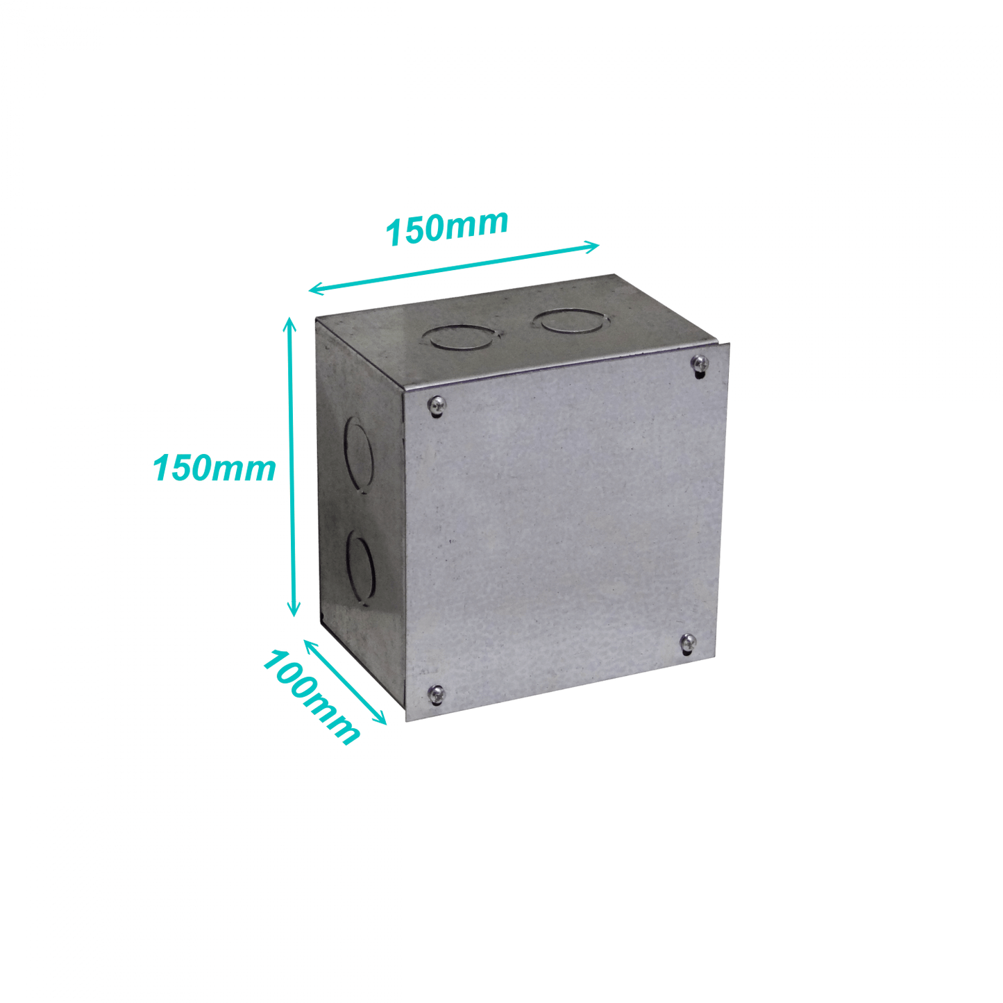 FPCWM-4 B15 Caja Metálica Zincada 150x150x100mm con Cubierta de 155x155mm
