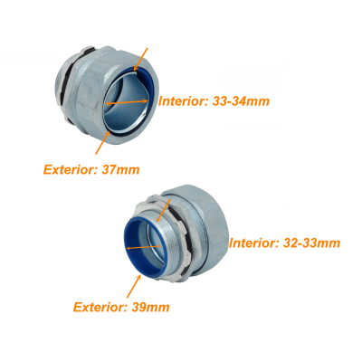 M40-SA Prensaestopas Metálico de 40mm para Conducto Flexible con Protección IP65