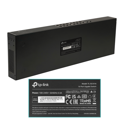 TL-SG1016 TP-LINK 16-1000 Ancho Gigabit Switch no-Administrable Rack