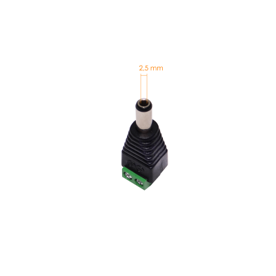 2P-2555M 5,5x2,5mm Conector Macho Regleta-Enchufe para PPP12L 2-polos
