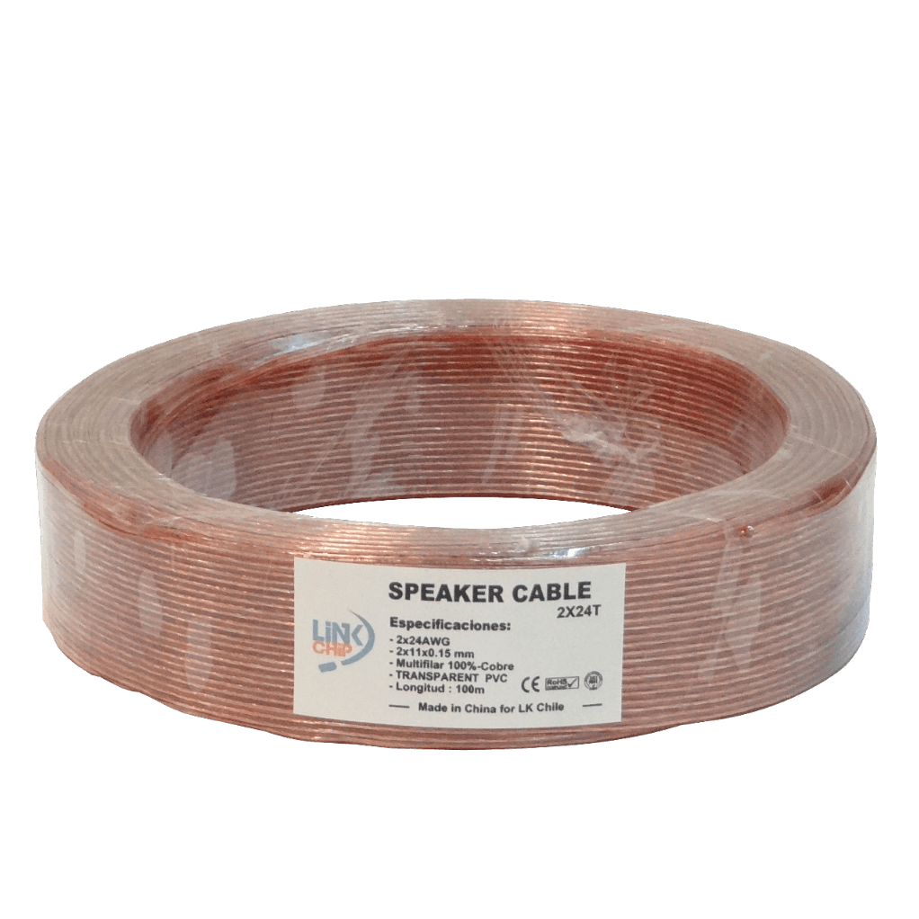 2X24T 2x24AWG Cobre 2x0,2mm2 100mt Transparente Alambre Paralelo Multifilar 11x0,15