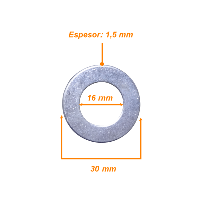 GOL-M16 Arandelas M16 10 piezas 30x16x1.5mm aptas para Tornillo Sinfin M16-230