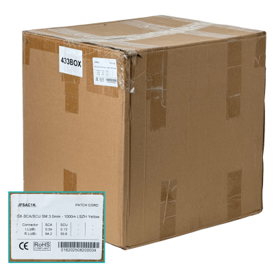 JFSAC1K 1km 1-Fibra SC/APC-SC/UPC MonoModo SM Jumper 1000mt 3mm inc-carrete