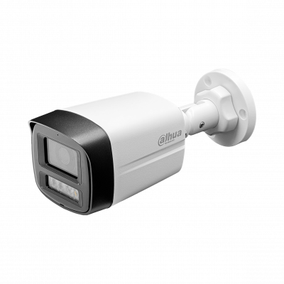 HFW1239. Cámara bala DAHUA 2 megapíxeles lente fija 2,8mm PoE alcance infrarrojo 30 metros IP67 audio PoE IP inteligencia artificial