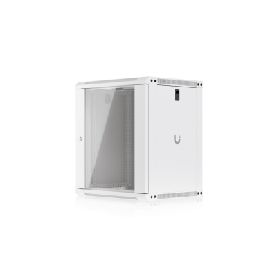 URK12-4 UBIQUITI Blanco 12U 45cm-Fondo Puerta-Vidrio Gabinete Rack Pared Muro