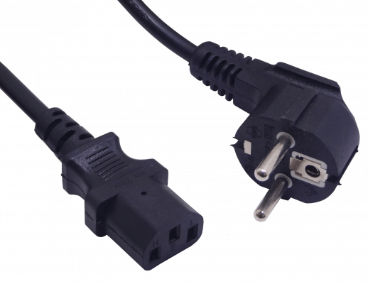 CSMC 1,2-1,8mt Schuko-Macho C13-Hembra Cable Poder Negro 6A 3x0,75mm2