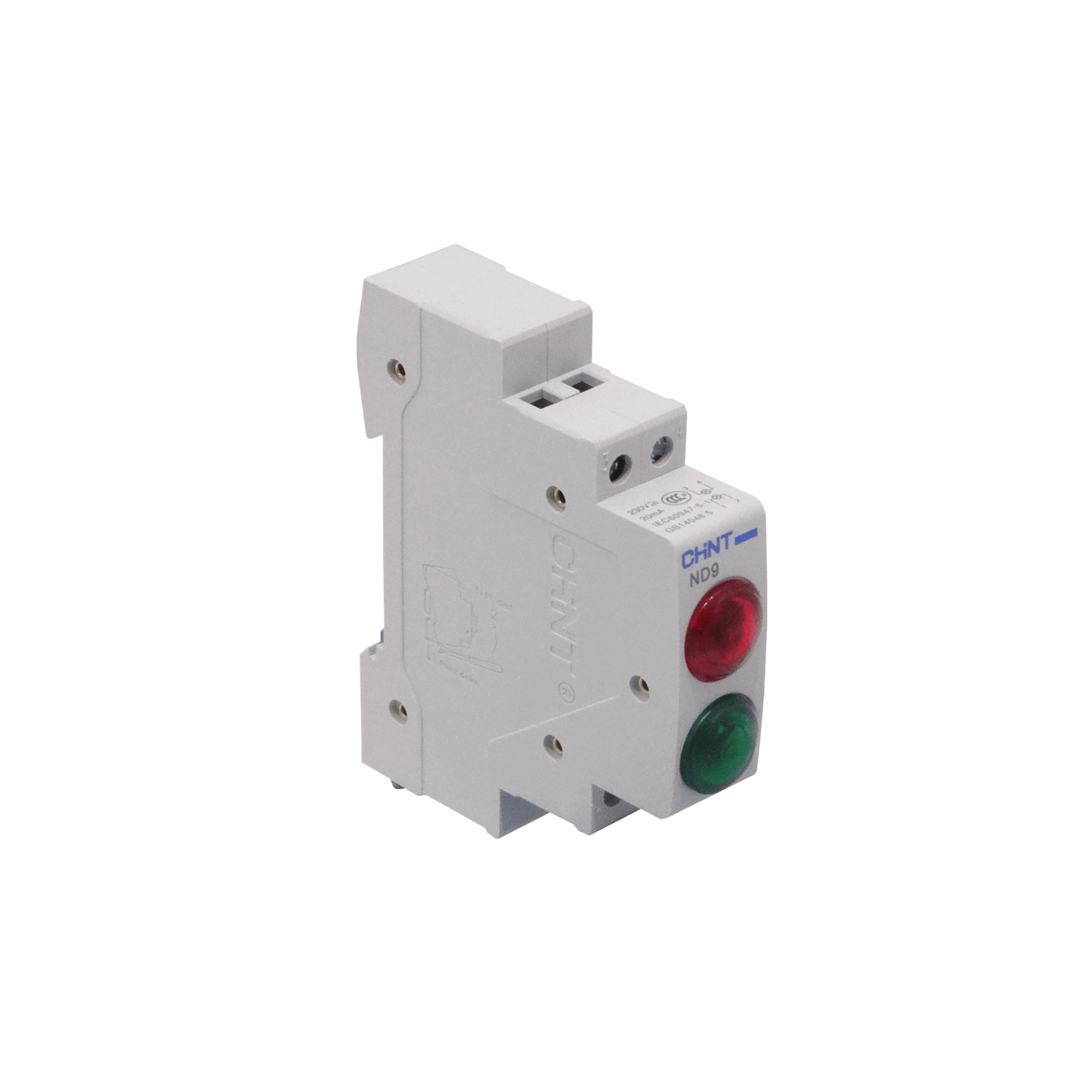 PILOTO-DIN-RV CHINT Verde/Rojo Luz Piloto LED 230VAC 20mA 4-pin para Riel Din