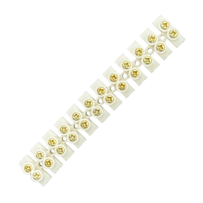 REGLETA-16A Bloque De Conexión 16 Amperios 12mm2 12 Vías Borna De Tornillo 380V 16A Máximo 122x22x14mm