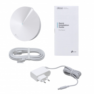 DECO-M5 TP-LINK 1-unid 2-1000 AC1300 Router Mesh 2,4GHz/5GHz 400/867mbps 120mm
