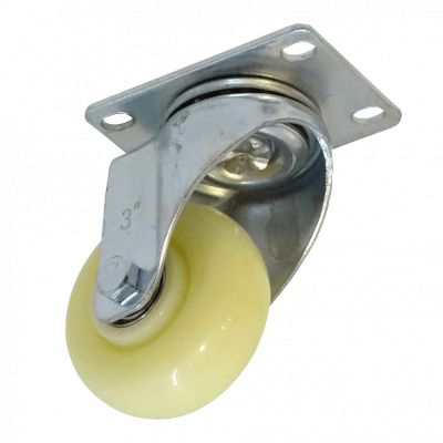 RUEDO-3B Rueda 3-pulgadas Blanca Pivotante Capacidad-30Kg 65x92x105mm