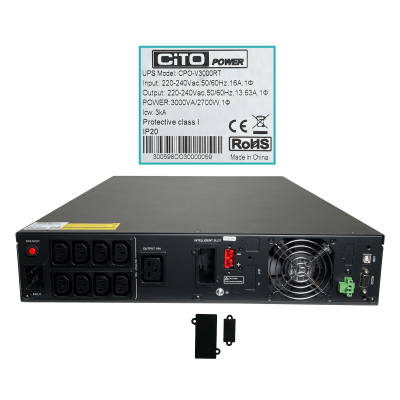 CPO-V3K CITO USB Necesita 6-Acumuladores 6x9Ah 3KVA 2700W En Línea 0ms SAI 2U Bastidor