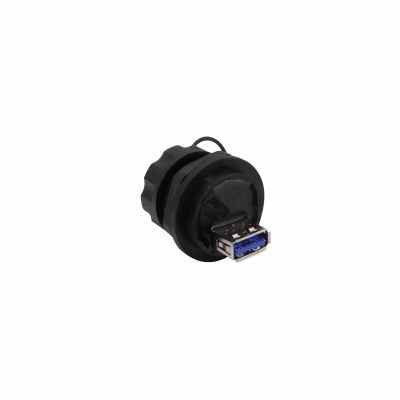KUAAI Industrial USB3.0 A-A USB-AH-AH Negro Plástico con Protector para 1pulgada 25-27mm