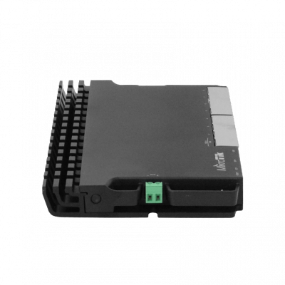 RB5009UG+S+IN Router MIKROTIK HomeLab con 7 puertos 1000Mbps, 1 puerto 2500Mbps, 1 SFP+ 10G, USB, Licencia 5, PoE In, Jack DC y 2 pines DC