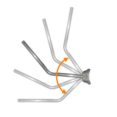 BAM-90 LINKMADE 90cm Soporte Abatible Galvanizado para Pared Exterior