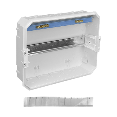 CADIN-12E LEXO Tablero para Embutir LSZH de 12 Módulos con Riel DIN, IP41, IK08, Código 5396512