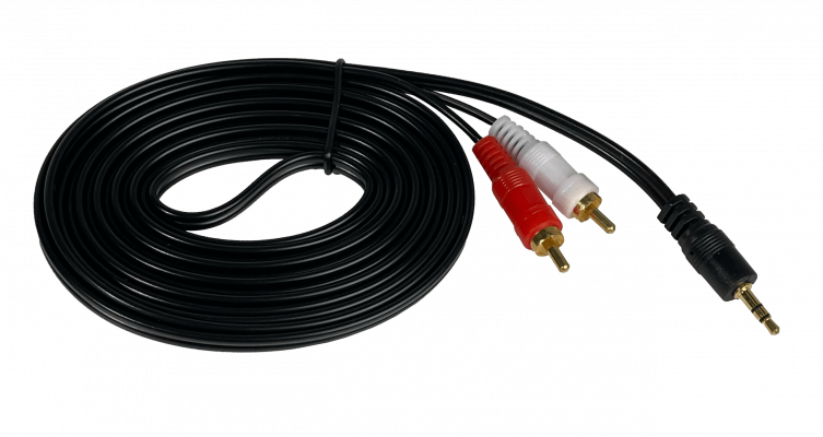 AUDIO-3MR ULINK 3,5mm-M 2-RCA-M 3mt Macho-Macho Cable Audio Plug-RCA Phone-1/8