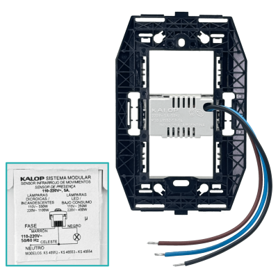 KEP-MOV Sensor de Movimiento KALOP Blanco 200W 10s-8min 220V para Bastidor KL40552