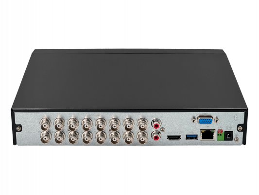 5116-IP Videograbador IP DAHUA de 16 canales 5MP con salidas HDMI y VGA, 2 puertos USB, 2 conectores RCA-H, 1 puerto SATA para disco de hasta 16TB, serie WizSense XVR5116