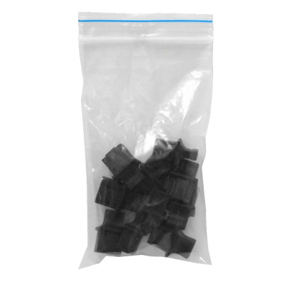 MP45J Lote de 10 protectores de goma negra para conector Keystone RJ45